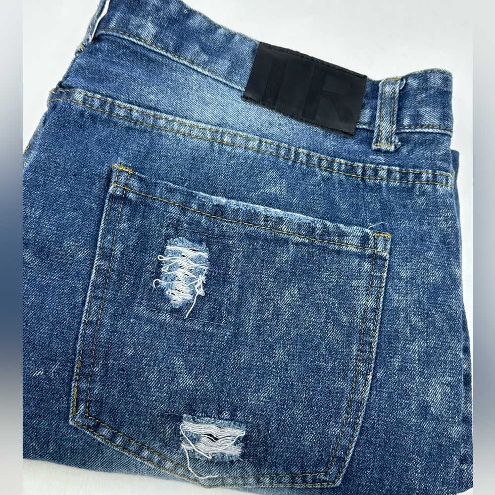 True Rock Jeans Men’s Sz 38x32 Blue Denim Distressed Y2K Destroyed X3